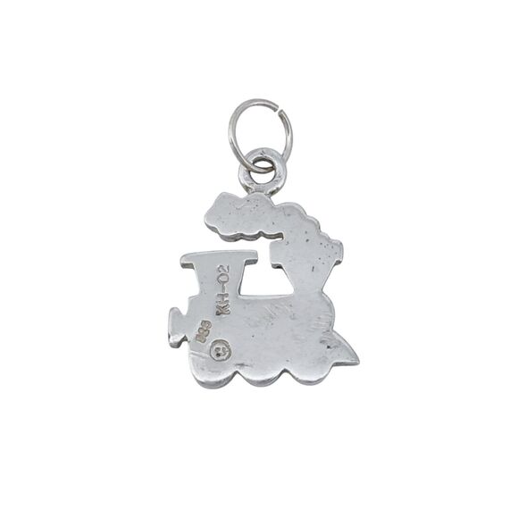 Vintage Sterling Silver 925 Train Engine Charm Pendant - Picture 3 of 5